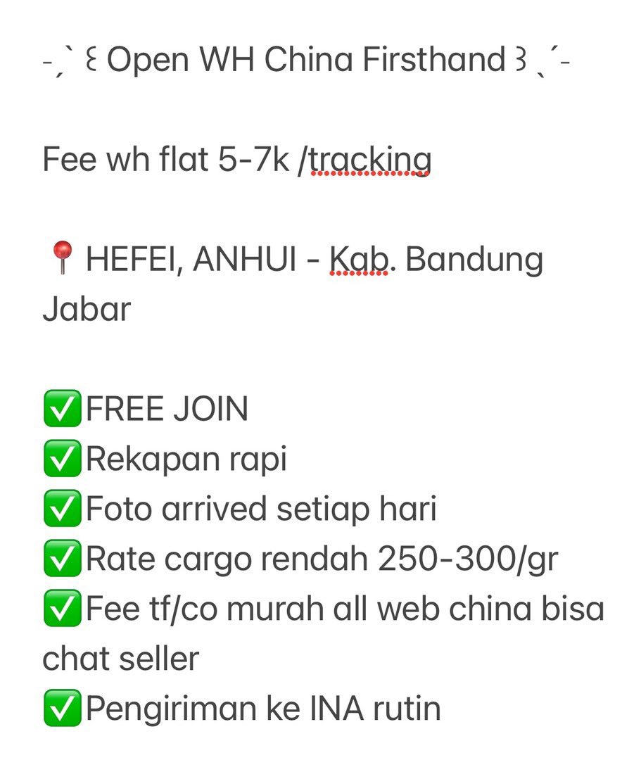 adyvise's tweet photo. Wts Ada yang lagi cari wh ch / china? Gass buruan join di wh kita ini yukkk! Bisa co + chat seller rate terjangkau FREE FEE JOIN buruaaaan guyss! Banyak benefitnya #zonauang 
Cp : https://t.co/lFXxcXI3qf https://t.co/nklvImLrJL