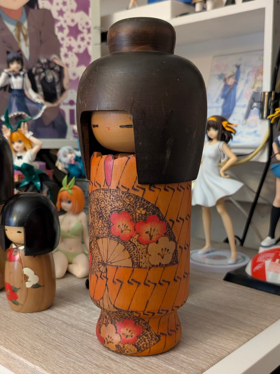 大きめ30cm ずっしり 宮島無筆 雪路 こけし 創作 kokeshi doll 大きめ
