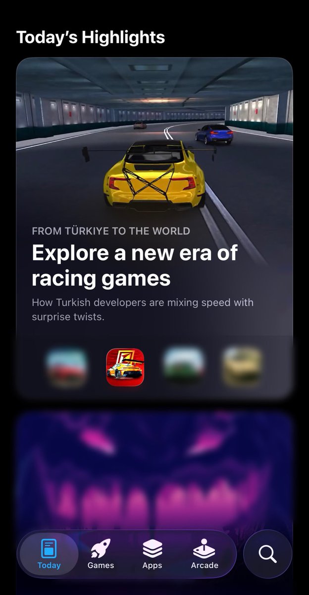 LetheStd's tweet photo. Featured on Apple’s Today Tab! 🏁

Apple highlighted PetrolHead in their “New era of Racing Games” story. 

Proud to represent with “From Türkiye to the World” 🌍

Thank you Apple and our global community! 🏎️
#OnTheAppStore @AppStore @AppStoreGames 

https://t.co/zW5vp3ljdy https://t.co/zYWNslA5uT