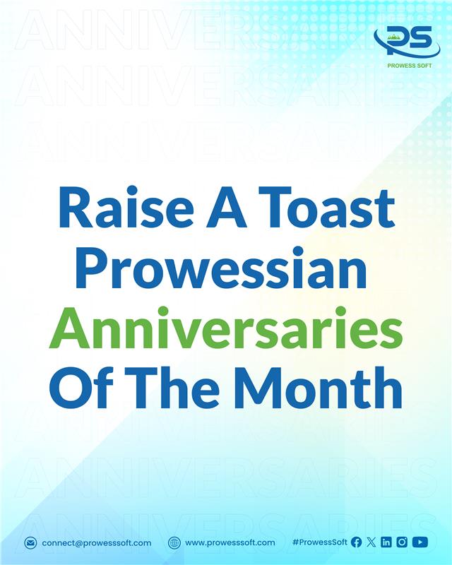 ProwessSoft's tweet photo. Celebrating Milestones: Prowessians Work Anniversaries!

We’re beyond excited to celebrate our amazing Prowessians as they mark their work anniversaries - Oct 25

https://t.co/DOxFaGKTVs

#prowesssoft #workanniversaries #October #October2025 #dedicationandgrowth #workanniversary https://t.co/fC2KlpagMs