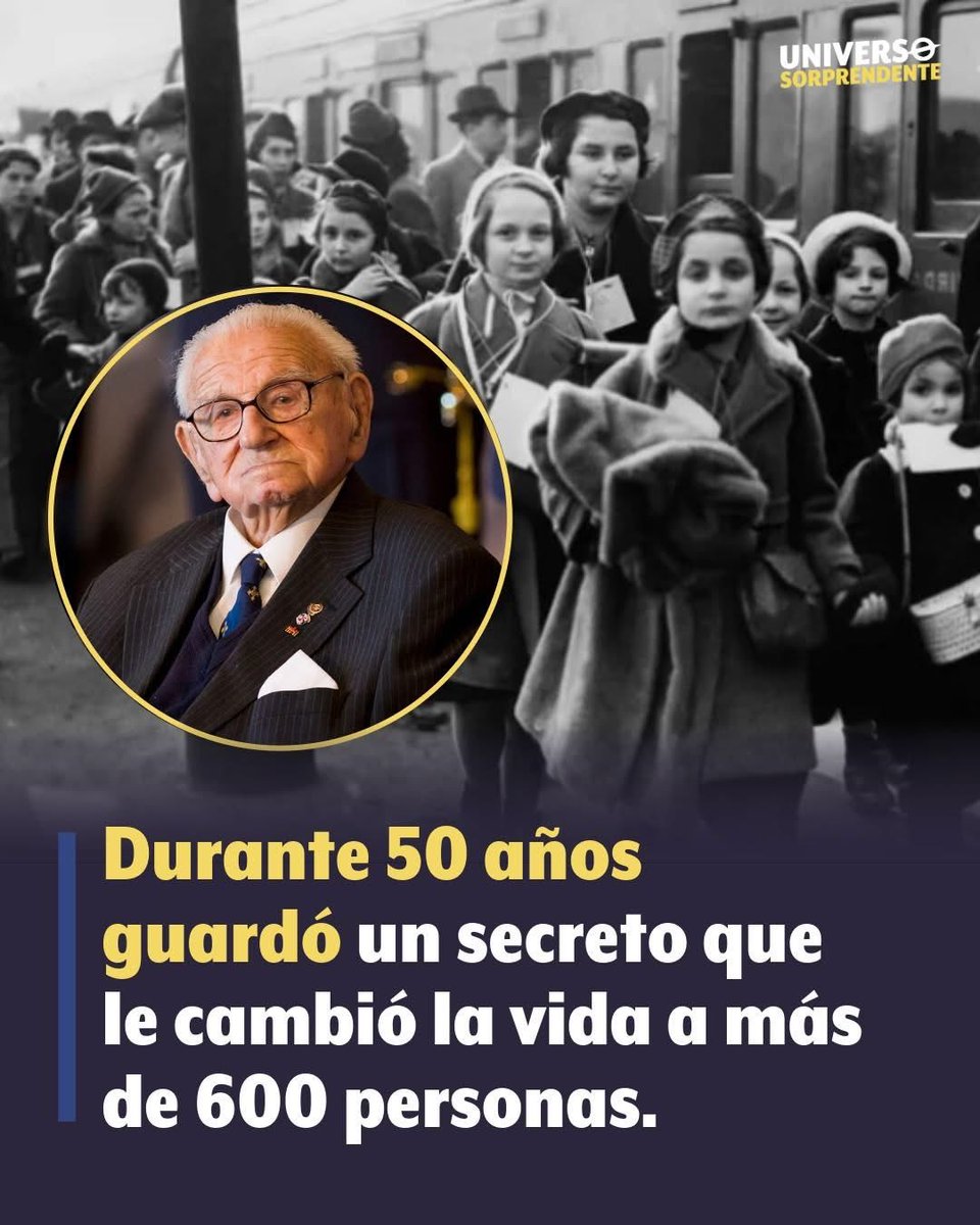 Un corredor de bolsa británico en 1939, organizó el rescate de 669 niños judíos desde la Checoslovaquia ocupada por los nazis hacia Inglaterra. Lo hizo en secreto, gestionando trenes, permisos y familias adoptivas, todo antes del estallido de la Segunda Guerra Mundial. Su nombre,