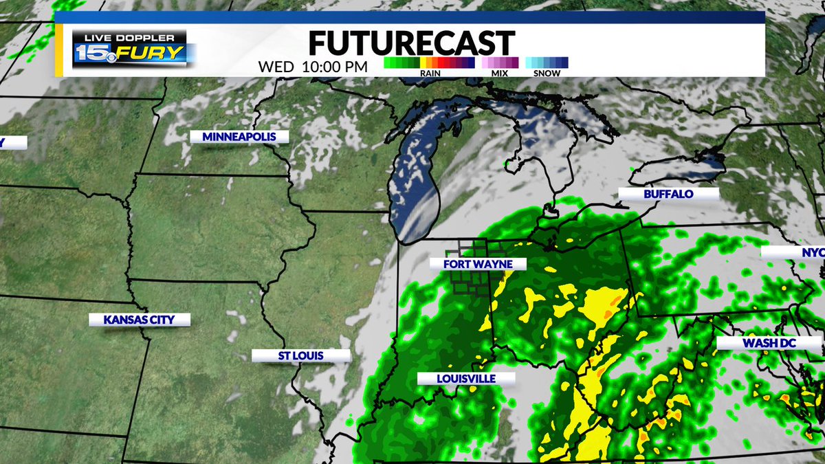 Rain, gusty winds &amp; cooler temps move in Wed–Thu as a strong low pushes in from the SE. 🌧️💨 Temps drop &amp; winds pick up the good news: we’ll clear it all out before Halloween on Friday! 🎃🍬 #NoScare #HalloweenweatherTreat