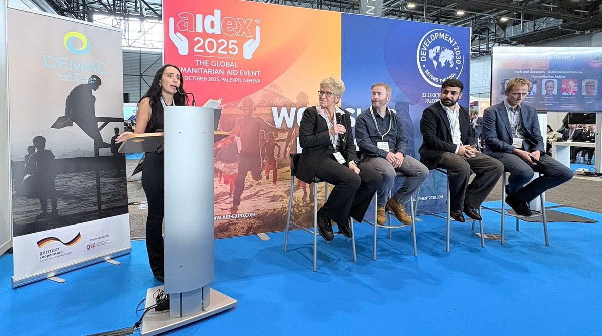 DemacProject's tweet image. Great week at #AidEx2025 in Geneva!
DEMAC joined 3K+ delegates from NGOs, UN agencies & donors to discuss #tech, #diaspora, & #innovation in humanitarian aid.
Thanks to @UNDP_AltFinLab, @Refugees, @ASEELApp, @HesabPay_, Uni of Geneva, & Samuel Hal for inspiring sessions!