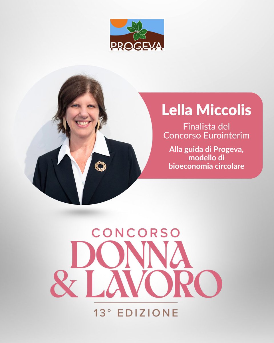 Donna e lavoro💪
Due parole semplici, universali, che da sole raccontano sfide, conquiste e cambiamenti.
Lella Miccolis, CEO di Progeva, è tra le finaliste del Concorso promosso da Eurointerim, Agenzia per il Lavoro 🏆➡️progeva.it/donna-lavoro-c…