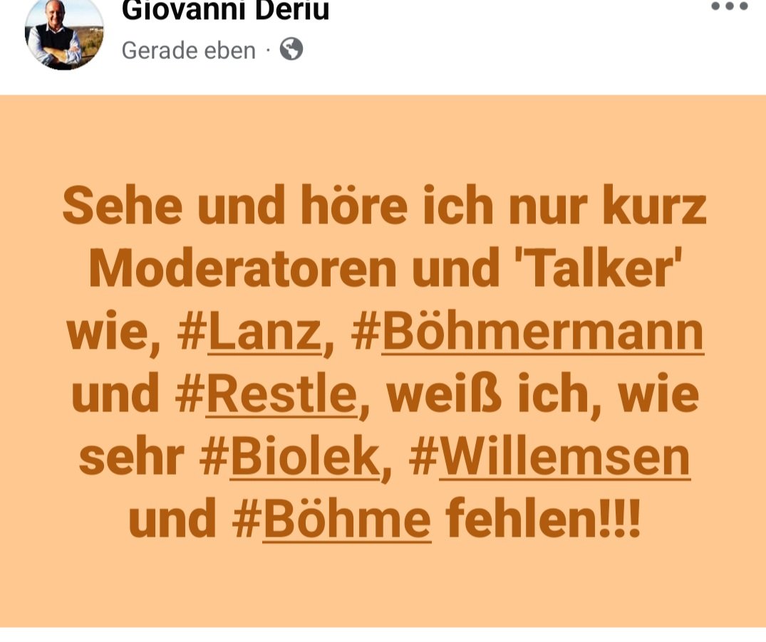 #PerCarità - benennen, was zu benennen ist...❗️❗️früher, vor nicht allzulanger Zeit, hatten die Moderatoren und Talkmaster noch Stil und Wissen gepaart mit Benehmen...