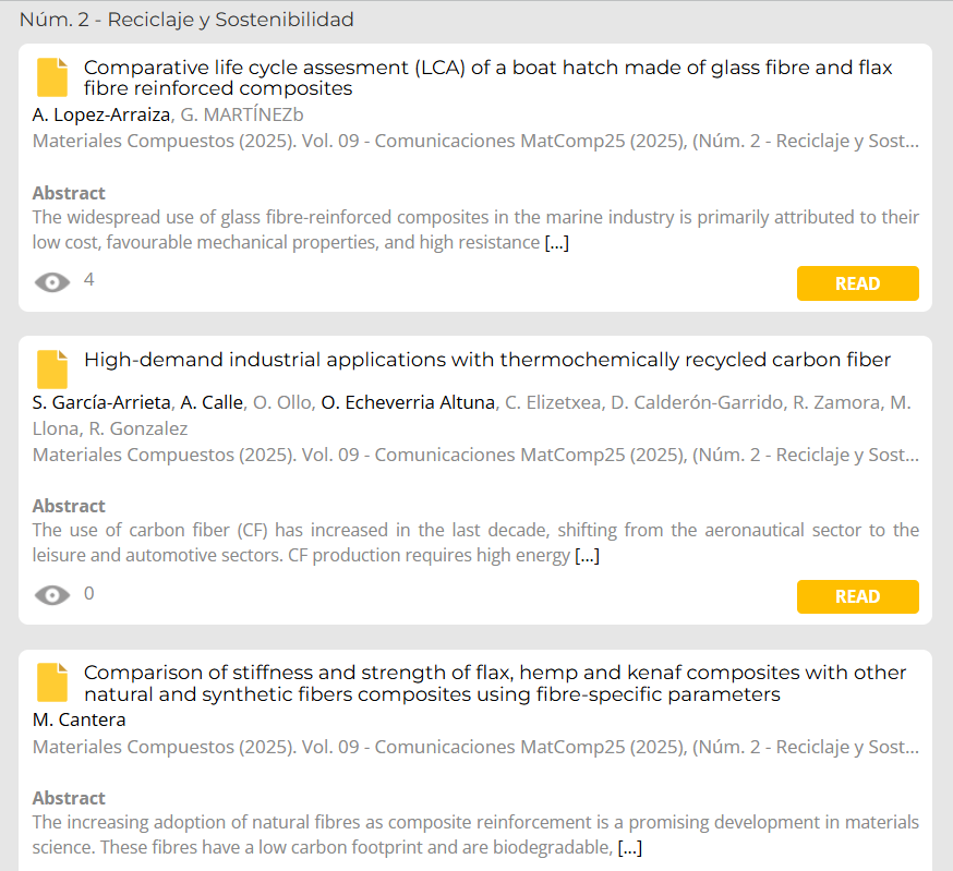 📢Publicado Nº32 de #MaterialesCompuestos.       

El Vol 9, Nº2 de la #RevistaAEMAC - #Reciclaje y #Sostenibilidad, con trabajos expuestos en #MATCOMP25     

Gracias a los #AsociadosAEMAC  y sus colaboradores.   + INFO.   aemac.org/revista-materi…