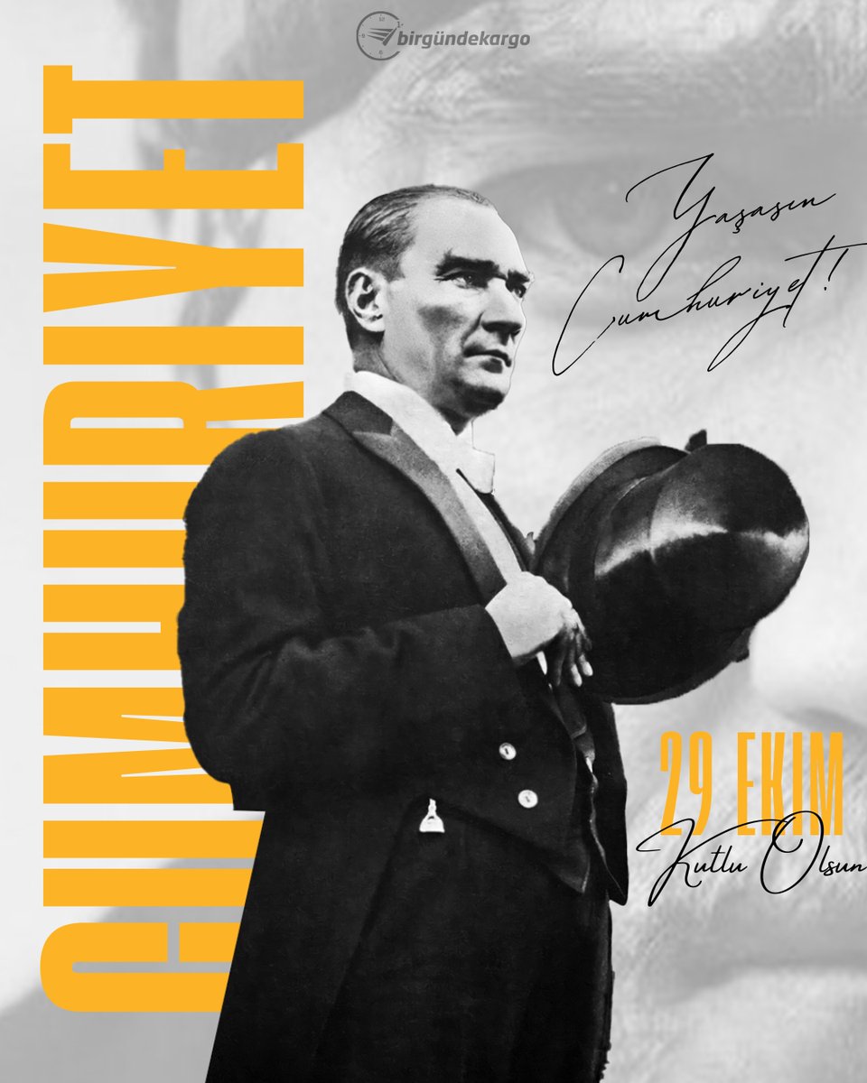 Cumhuriyetimizin 102. yılını gururla kutluyoruz.

Bağımsızlığımızın, özgürlüğümüzün ve eşitliğimizin teminatı olan Cumhuriyetimizi bizlere armağan eden Gazi Mustafa Kemal Atatürk ve silah arkadaşlarını saygı ve minnetle anıyoruz.

29 Ekim Cumhuriyet Bayramımız kutlu olsun!