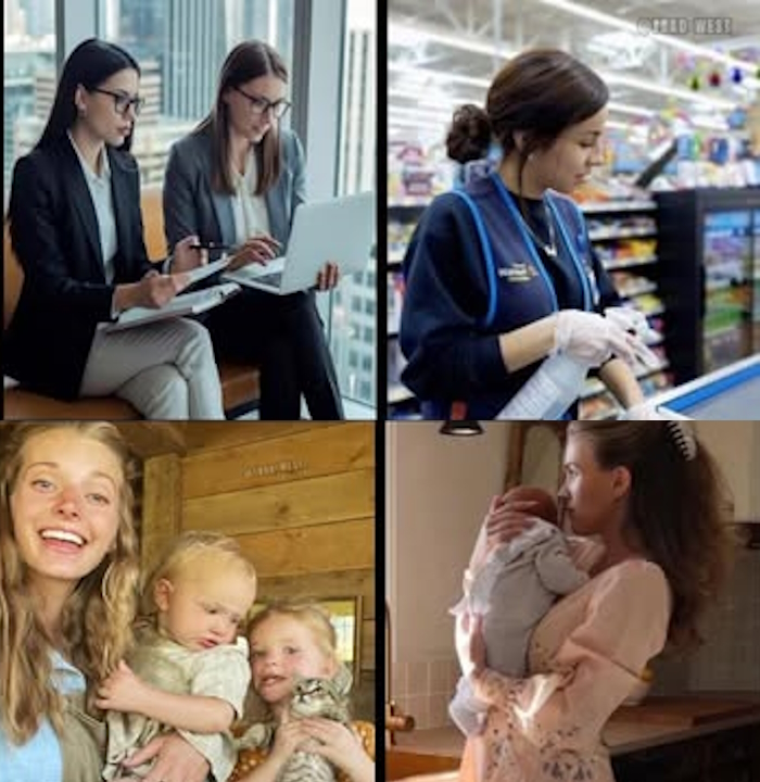 Eine der größten propagandistischen Leistungen der letzten Jahrzehnte war, jungen Frauen Erwerbsarbeit als Selbstverwirklichung zu verkaufen und das Gründen einer Familie als Einschränkung der persönlichen Freiheit.

Dank einer Staatsquote von rund 50 % hat man es inzwischen