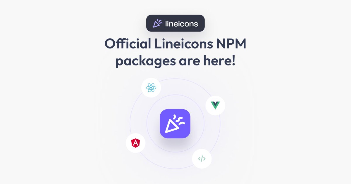 MusharofChy's tweet image. Official Lineicons NPM packages for React, Vue, Angular &amp;amp; React Native just dropped 🚀
🔗 lineicons.com/integrations
Now it&apos;s easier than ever to use Lineicons in your favorite framework ⚡

More packages and integrations are on the way!