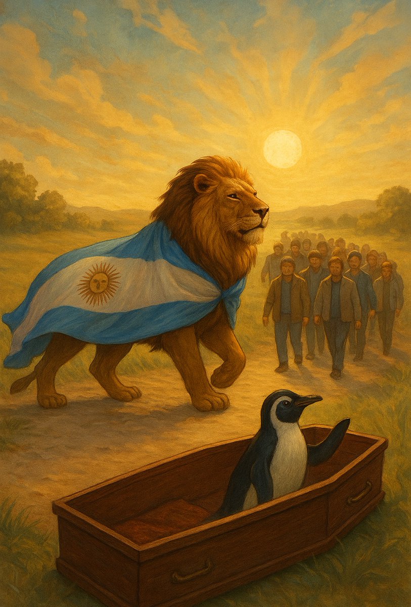AxelPolicani's tweet photo. Saquen al pingüino del cajón para que vea que los pibes cambiaron de idea, llevan las banderas que trajo el león

#YoVotoLLA los Kuka LTA! 
#Santilli #BULLRICH #Milei https://t.co/oe4HIOOsJ8