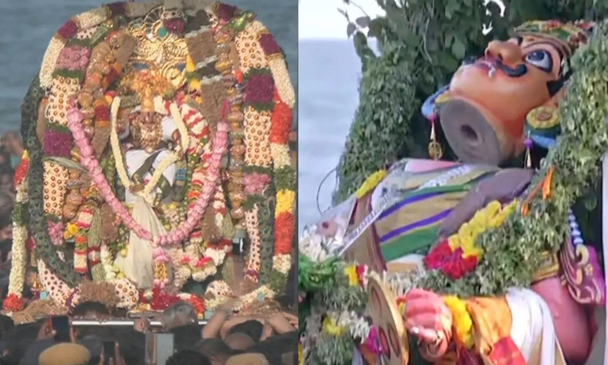 KalaForTemples's tweet image. #Soorasamharam is celebrated on Oct 27th, 2025 (sixth day of Kandasashti Vratham)
Thousands of devotees gather at Murugan temples to witness the majestic Soorasamharam, a divine spectacle that fills the atmosphere with devotion and spirituality.
Catch the live broadcast on…