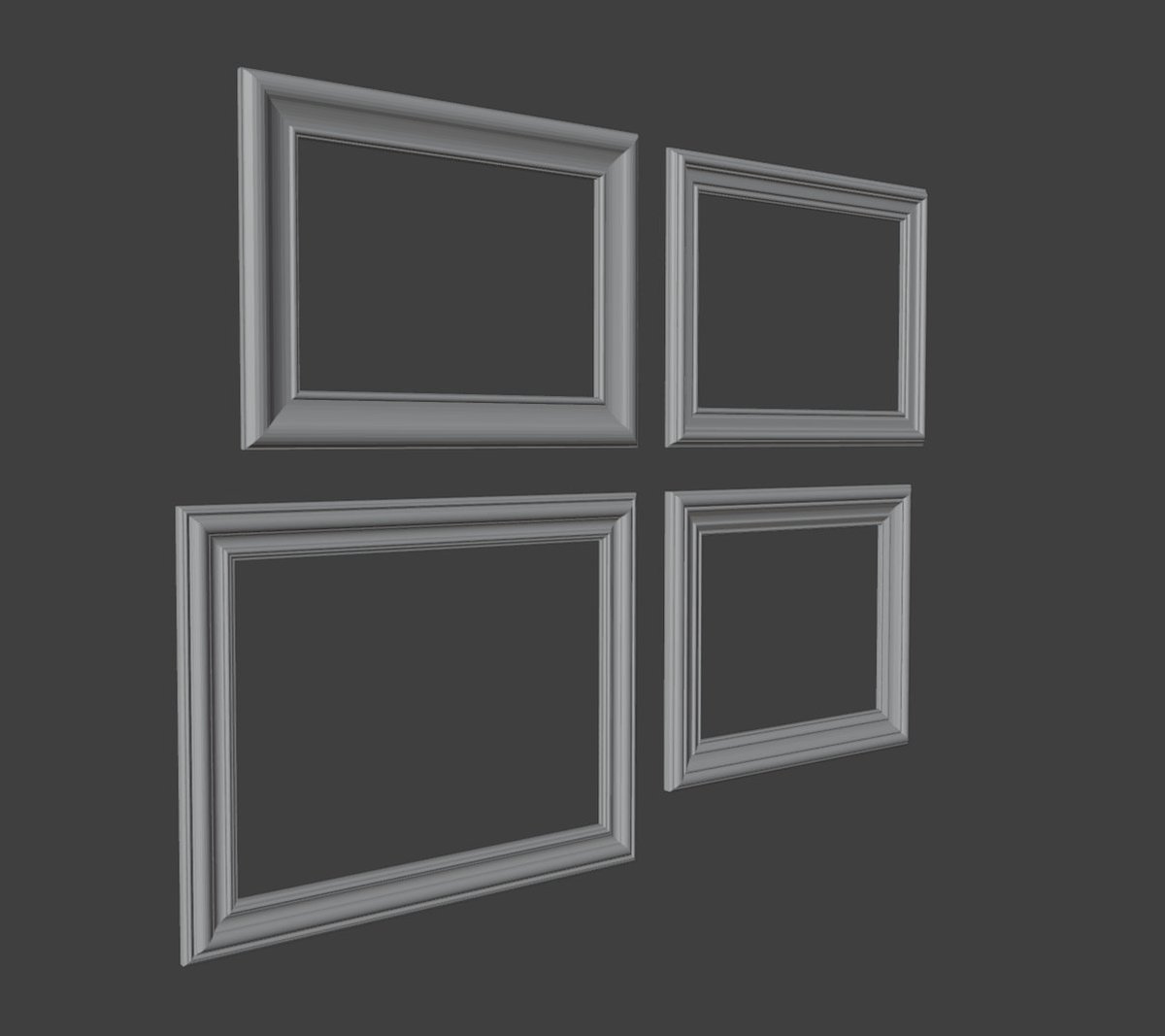 BitByteBytes's tweet image. daily whitebox #96
even more picture frames 
#dailywhitebox 
#lowpoly #indiedev #gamedev #b3d 
#3dmodeling #blender #gameart #3dart