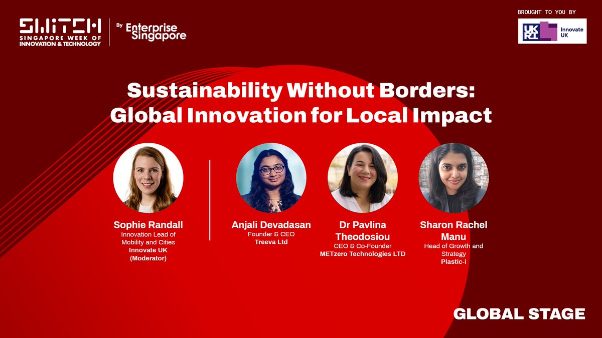 SwitchSingapore's tweet photo. How can global innovation tackle climate change, resource scarcity, and rapid urbanisation?  Join the Innovate UK session on 29 Oct at SWITCH 2025 to hear eight UK innovators share practical solutions and insights on scaling sustainability.

#SWITCH2025 https://t.co/5CZaq5OqNX