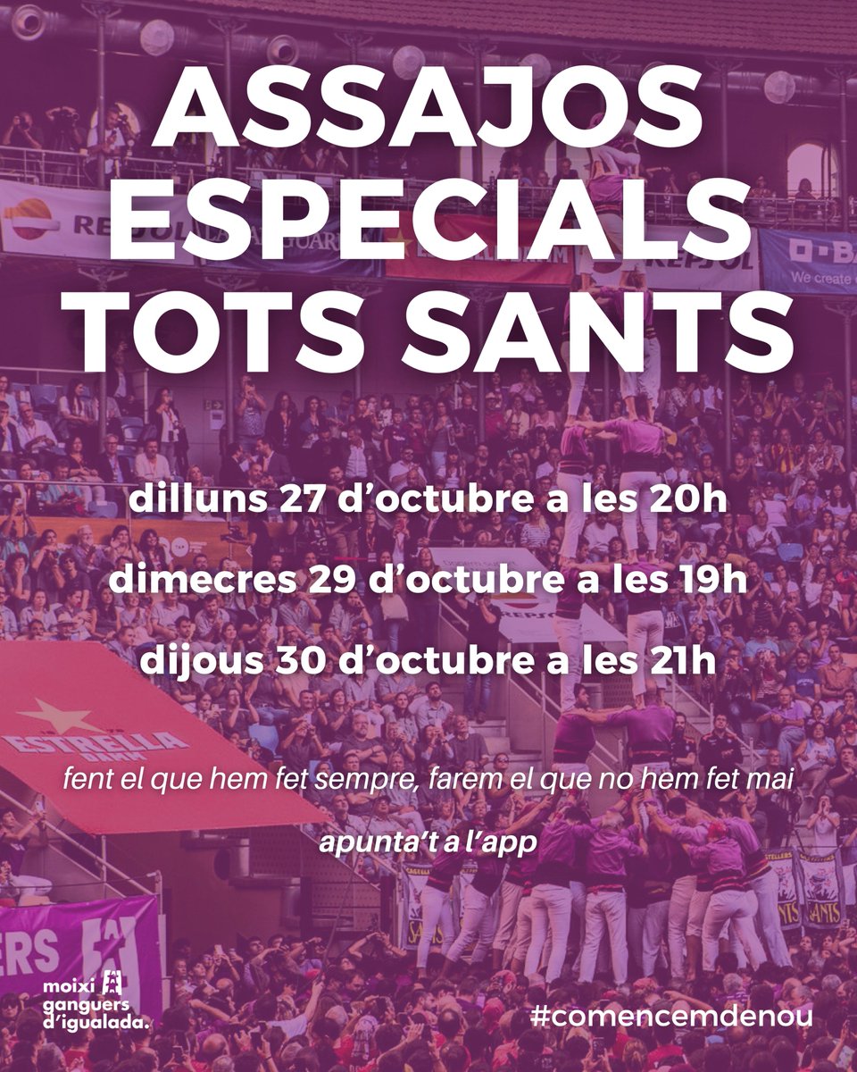 Tres dies per ser-hi tots. Tres dies per omplir el local. Tres dies per fer el que no hem fet mai.