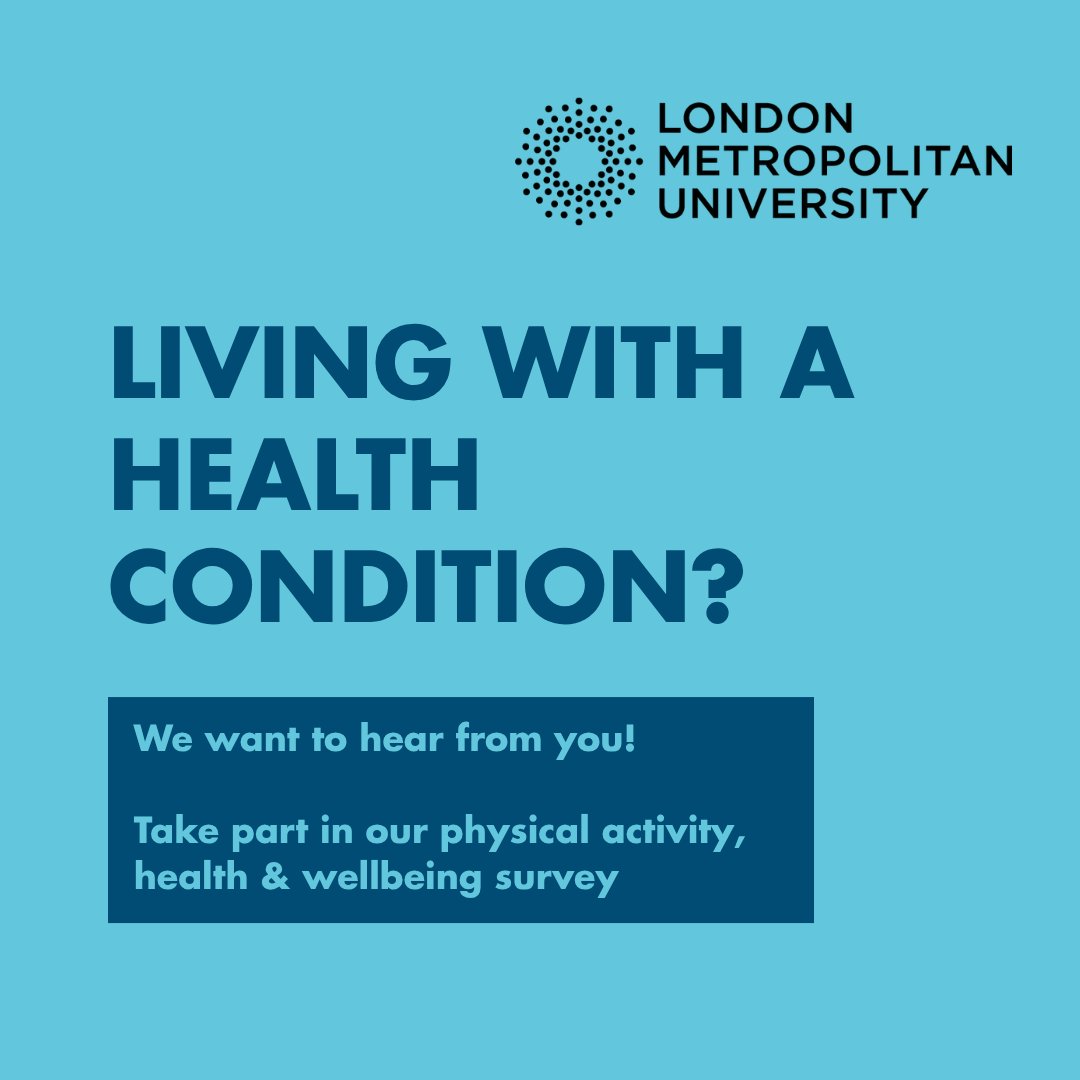 MichelleRob3rts's tweet image. Have a long term health condition? Click on the link below to take part in a 15–20 min survey to share how you&apos;re managing your physical activity, health &amp;amp; wellbeing.
Win 1 of 5 x £50 vouchers!
Led by @LondonMetUni
👇
forms.office.com/e/iZGAjUW1pc