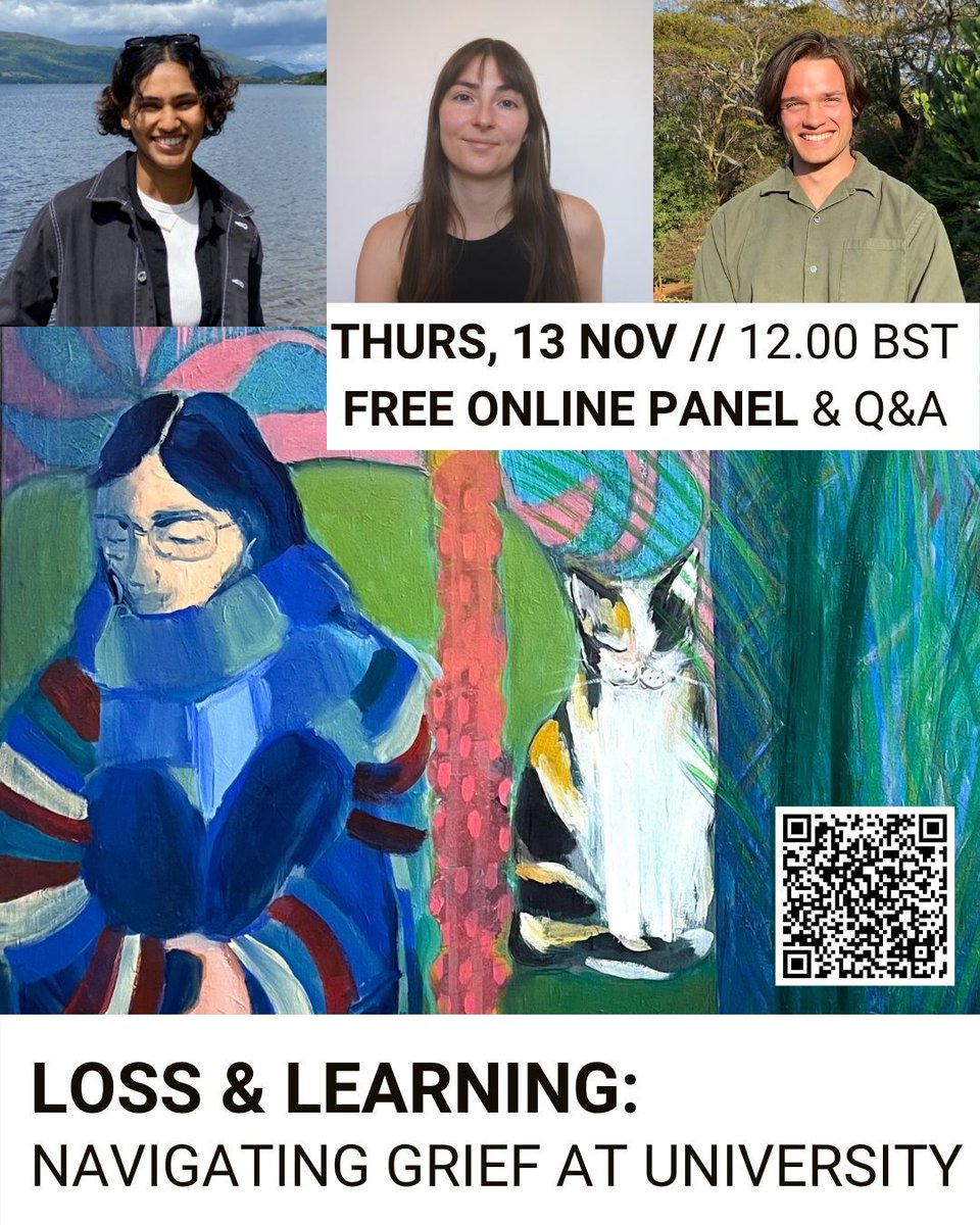When her mum died, university student Melanie Wolff felt she was hit by a ‘hurricane’ of frustration, pain &amp; more. This panel on 13th Nov will explore challenges of grief at university &amp; ways to improve support, feat 3 people who were bereaved as students: ticketsource.co.uk/goodgrieffest/…