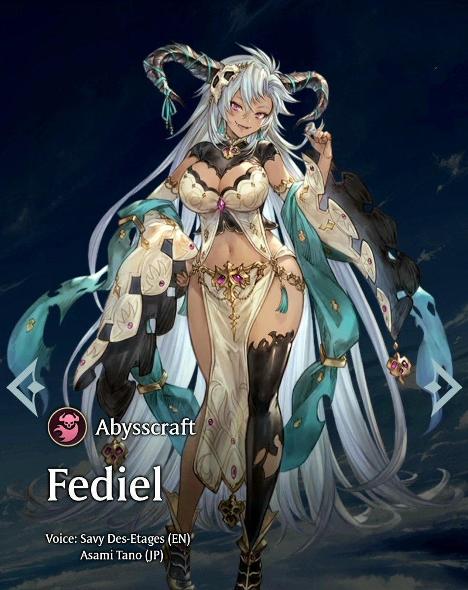 💛 ROLE ANNOUNCEMENT 💛

Thrilled to share that I’m the English voice of 💀Fediel💀 in Shadowverse: Worlds Beyond! 😊

HUGE thank you <a href="/shadowversegame/">Shadowverse: Worlds Beyond</a> <a href="/Cygames_EN/">Cygames</a> <a href="/MarcGraueStudio/">Marc Graue Recording Studios: Voiceover and Post</a> for having me~ And to the fans: I hope I did our Granblue girlie justice🐉💜