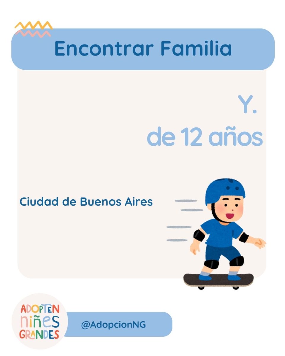 AdopcionNG's tweet photo. Y. es un chico lleno de energía y sueños. Ama jugar al básquet, andar en skate y disfrutar de la naturaleza. Es ordenado, creativo y le encanta pintar y decorar su cuarto con dibujos hechos por él. https://t.co/ME4IJQHBJH