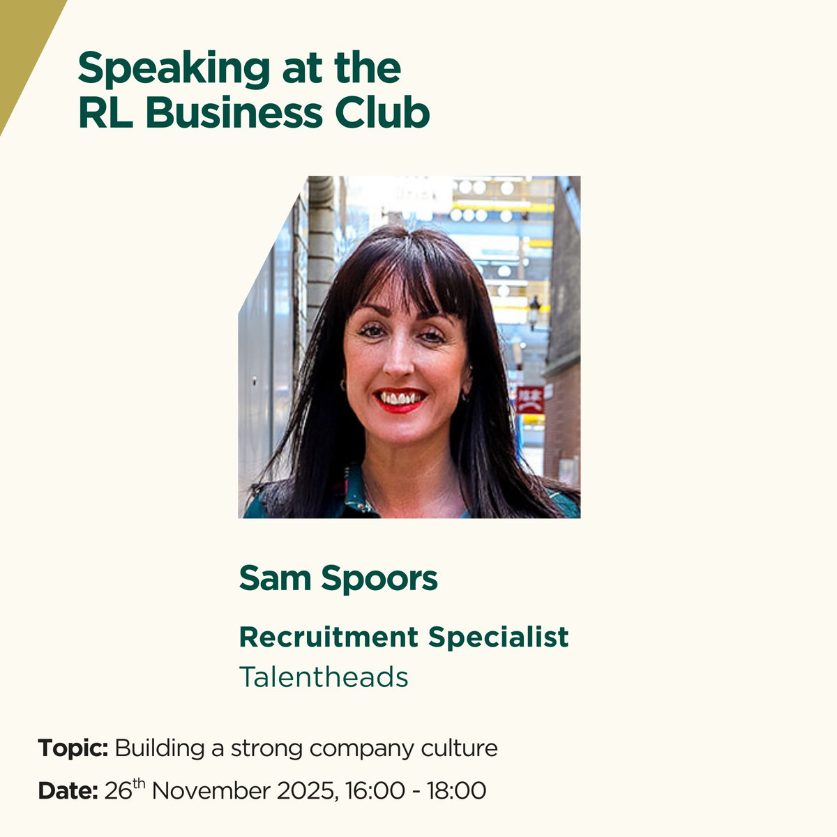 Building a great workplace culture starts with hiring people whose values align with your organisation. 

That’s why the founder of <a href="/Talentheads1/">Talentheads Community</a>, Sam Spoors, will be speaking at our upcoming RL Business Club event!

Join us on 26th November: bit.ly/4n9vTDQ