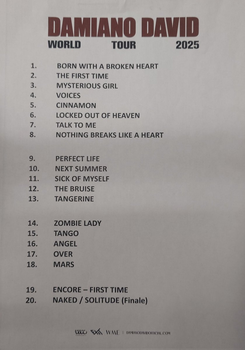 MINOR LEAGUE セットリスト Billieのオープニングナイトのオフィシャルセットリスト、HIT ME HARD