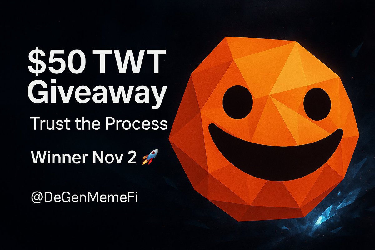 DeGenMemeFi's tweet image. Giving away **$50 in $TWT** because my wallet can’t handle the weight anymore 😭💸
Like if you still *trust the process* 💙
Reply with your favorite degen confession 👇
Tag one crypto account that needs more trust 🧠
Winner Nov 2 🚀
#TWT #DeGenMemeFi #Crypto