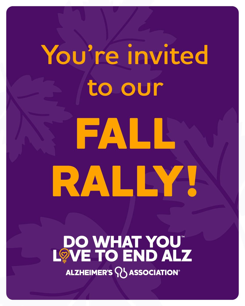 Join us online on Thursday, Nov. 6 for the Do What You Love to End ALZ Fall Rally to learn:
💜 How you can help turn your passion into purpose to help #ENDALZ
📲  Ways to fundraise 
✅ Tips from other participants 
RSVP today at act.alz.org/dowhatyoulover…. #DoWhatYouLove