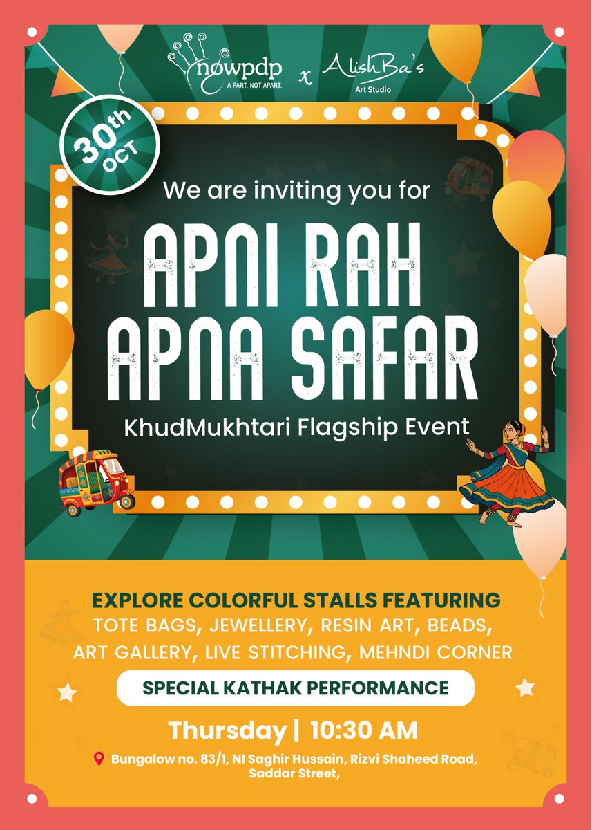 At #NOWPDP, we turn potential into opportunity. Join us for “Apni Rah, Apna Safar” — a celebration of entrepreneurship, creativity &amp; inclusion under our #Khudmukhtari initiative, featuring talented entrepreneurs with disabilities. RSVP to save your spot!

#APartNotAPart