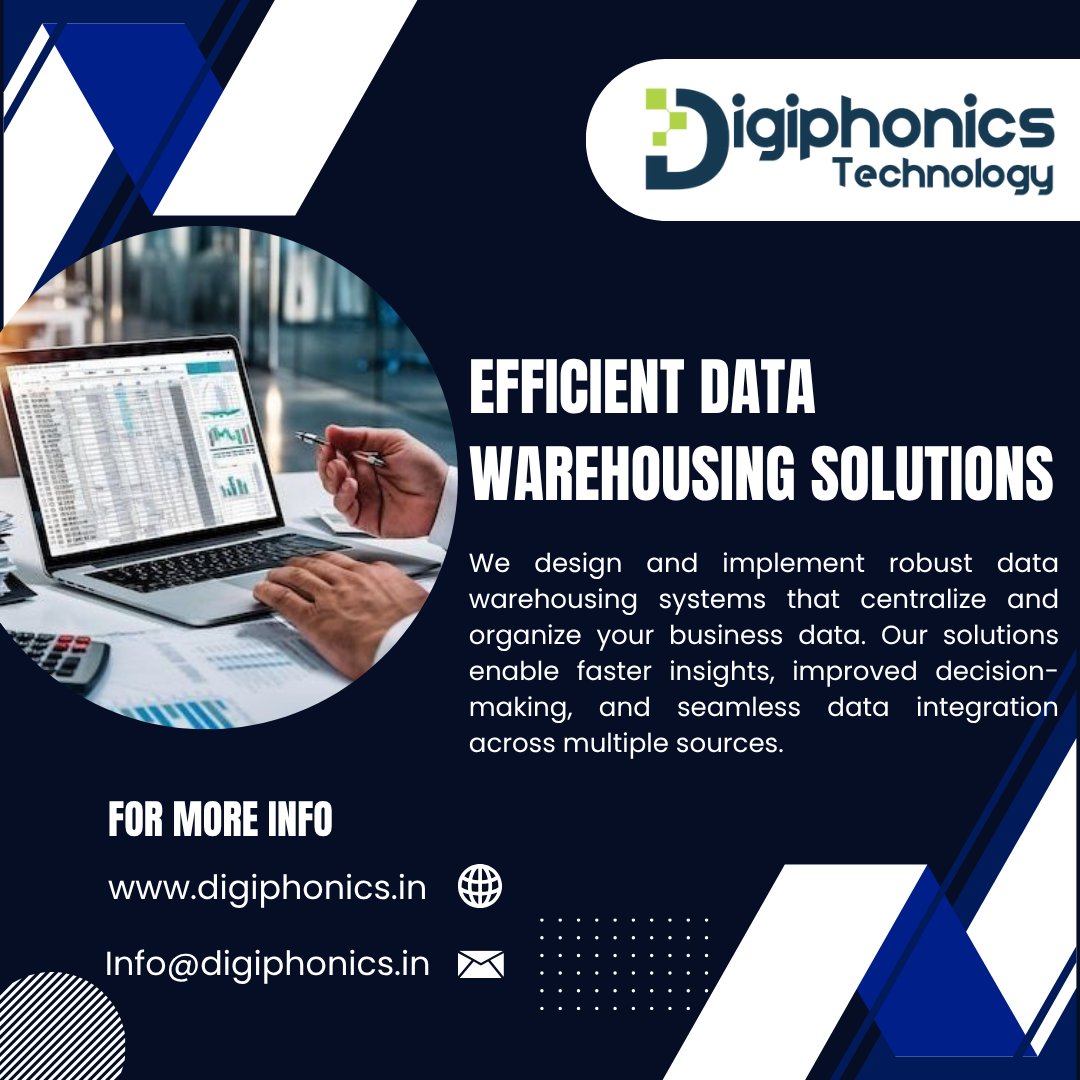 digiphonics23's tweet image. Empower your business with smarter data management!
Our data warehousing solutions turn raw data into actionable insights for better decisions.

#DataWarehousing #DataManagement #BusinessIntelligence #DataAnalytics