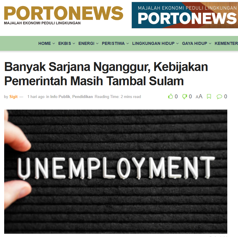 portonewsonline's tweet photo. Banyak lulusan perguruan tinggi kesulitan mendapatkan pekerjaan yang sesuai dengan kompetensi yang dimiliki. Kondisi ini menunjukkan belum sinkronnya antara kebutuhan industri dengan sistem pendidikan nasional.https://t.co/fZoVAk2RzD #fypシ゚viral https://t.co/L0XA8g2enf