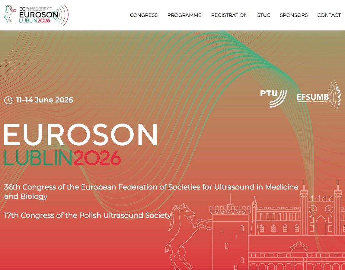 We are delighted to announce the Euroson 2026 Congress in Lublin, Poland, event website is now online!
The place to visit to plan your congress experience, from registering to booking accommodation - its all here.
euroson2026.com
