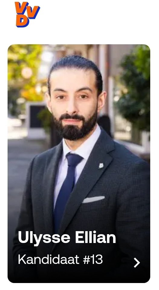 Een bikkel met een lang trackrecord in de strijd voor een veiliger 🇳🇱, tegen antisemitisme en tegen fundamentalisme, en dit alles tegen grote persoonlijke kosten op veiligheids- en vrijheidsgebied voor hemzelf. 

Mijn vertrouwen heeft ie! Zet hem op Ulysse 💪!