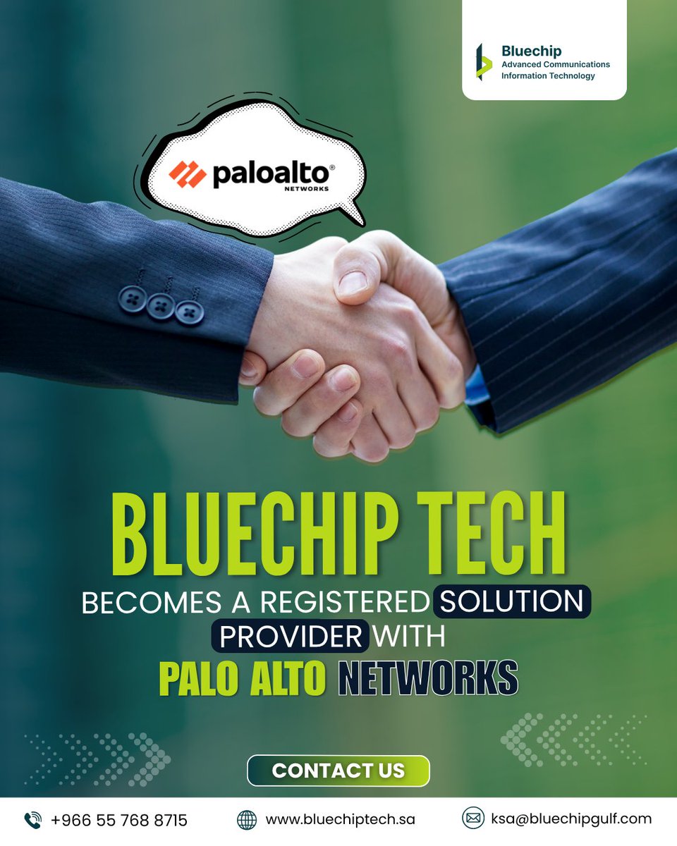 bluechip_tech's tweet image. 🚀Exciting News!....

 BlueChip Tech is now a Registered Solution Provider with Palo Alto Networks 🔐

📞 +966 55 768 8715
📧 ksa@bluechipgulf.com
🌐 bluechiptech.sa

#BluechipTech #PaloAltoNetworks #CyberSecurity #TechNews #DigitalSecurity #ITSolutions #NetworkSecurity
