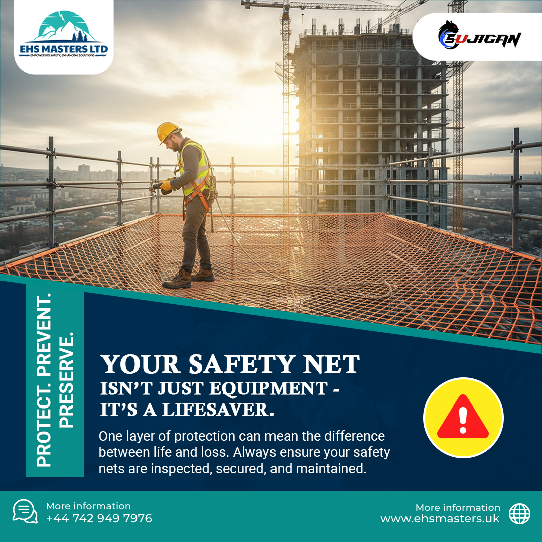 EhsMasters's tweet image. 🛠️ Your safety net isn’t just equipment - it’s a lifesaver.
Every layer of protection matters at every height. #WorkplaceSafety #EHSMasters #WorkSafe #ConstructionSafety #SafetyFirst