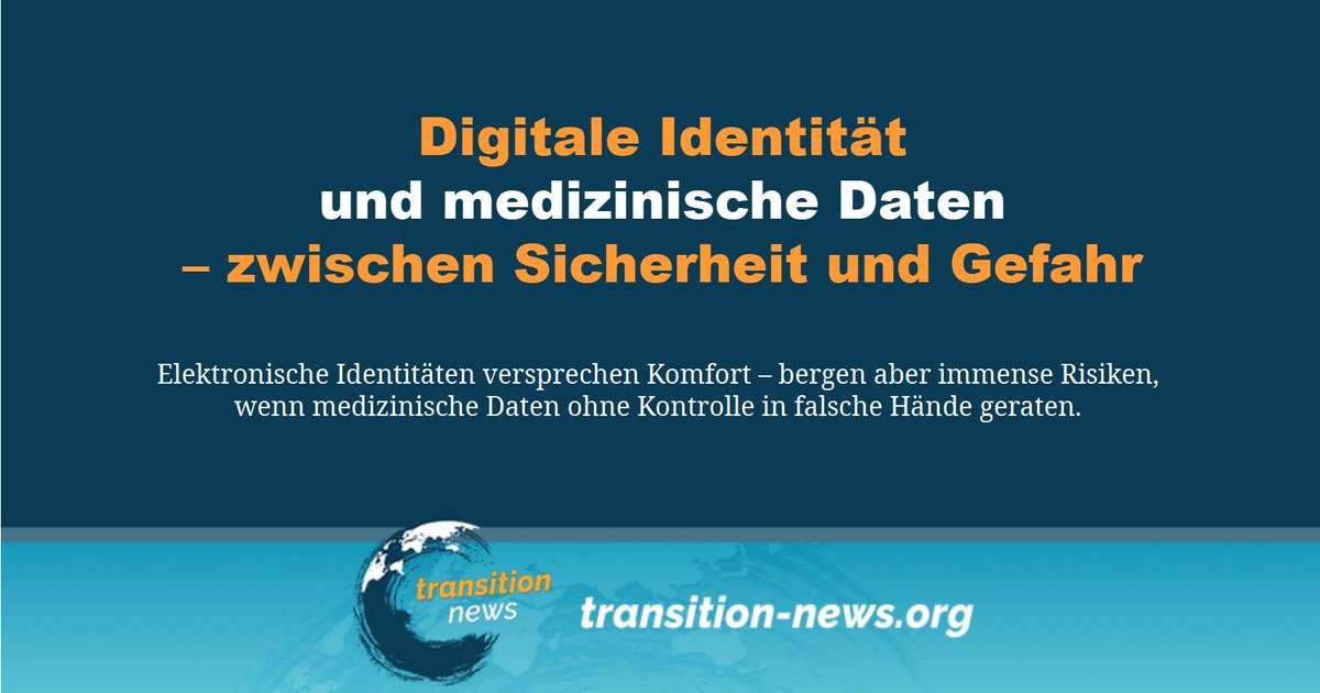 C_Transition2's tweet image. Die Einführung elektronischer Identitäten – sogenannter #eIDs – gilt als Meilenstein der digitalen Verwaltung. Sie sollen Behördengänge vereinfachen, medizinische Notfälle effizienter machen und unser Leben vernetzen.

Weiterlesen ... (transition-news.org/digitale-ident…)

#transitionnews
