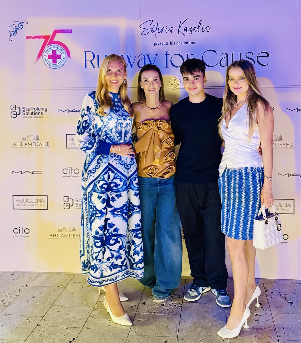 OcheaLavinia's tweet photo. 🇷🇴Delighted to support #RunwayForACause,a beautiful charity fashion show by 🇨🇾Sotos Kazelis, together with Embassies of 🇶🇦 Qatar, 🇦🇪 UAE & friends in Cyprus for a wonderful cause. Hosted by Yiota&Nikolas Papadopoulos,all proceeds go to the 🇨🇾 @CYRedCrossYouth #FashionWithPurpose https://t.co/4u77vBshrl