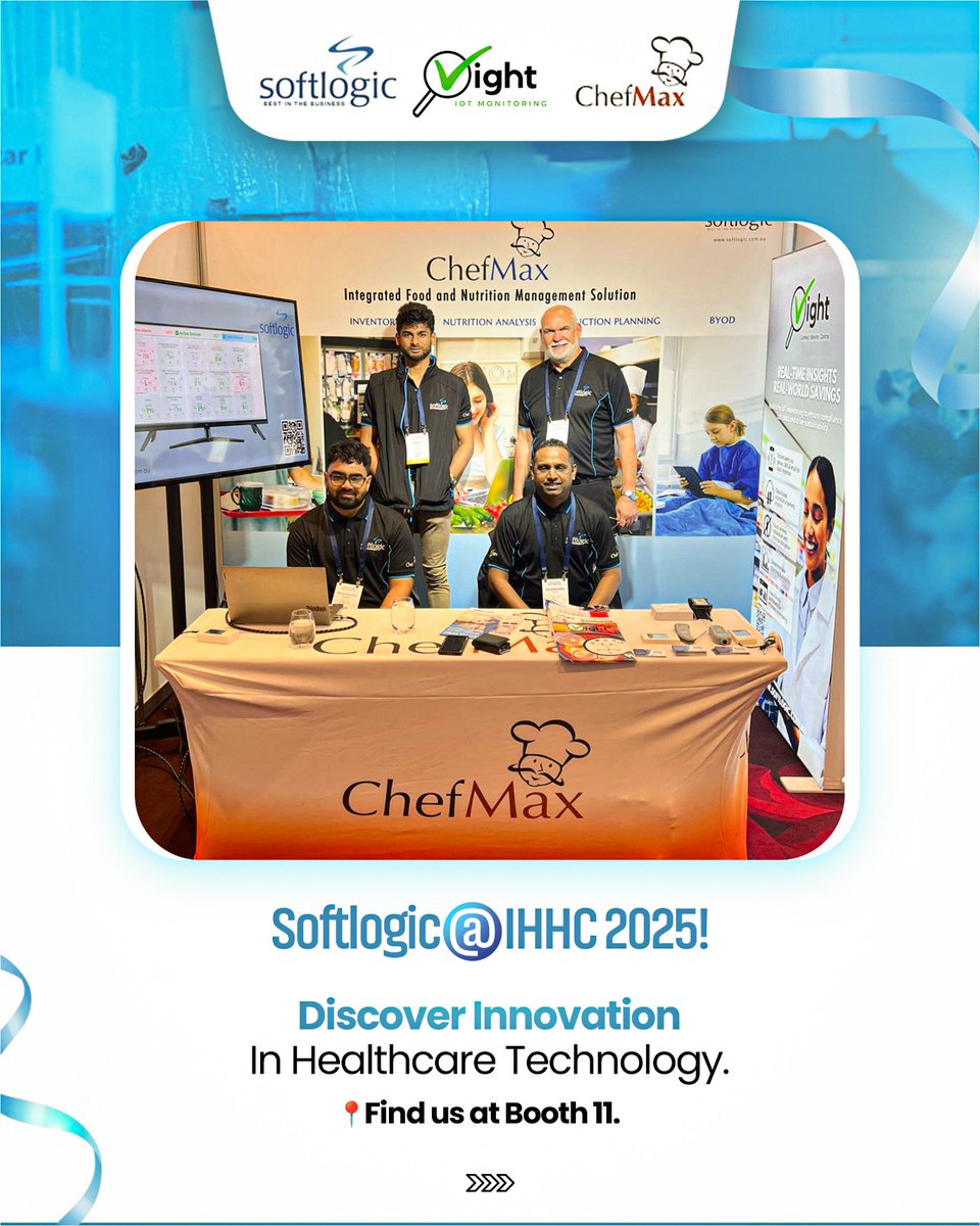 logic_soft14254's tweet image. We’re live at the 42nd National IHHC Conference — Booth 11!
Discover ChefMax by Softlogic Australia — the smarter way to manage food, nutrition, and healthcare catering powered by smart IoT and food audit systems.

☎ 03 9543 7566
✉️ Sales@softlogic.com.au

#softlogicaustralia