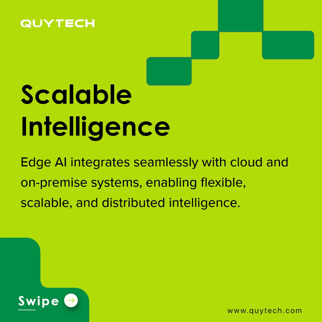 Edge AI enables organizations to analyze information at the source, spot patterns instantly, &amp; act without delays, bringing intelligence closer to where work happens.  

Swipe to explore the enterprise use cases of Edge AI. 

#AIAtTheEdge #EdgeAI #AIinEnterprises #TechInnovation