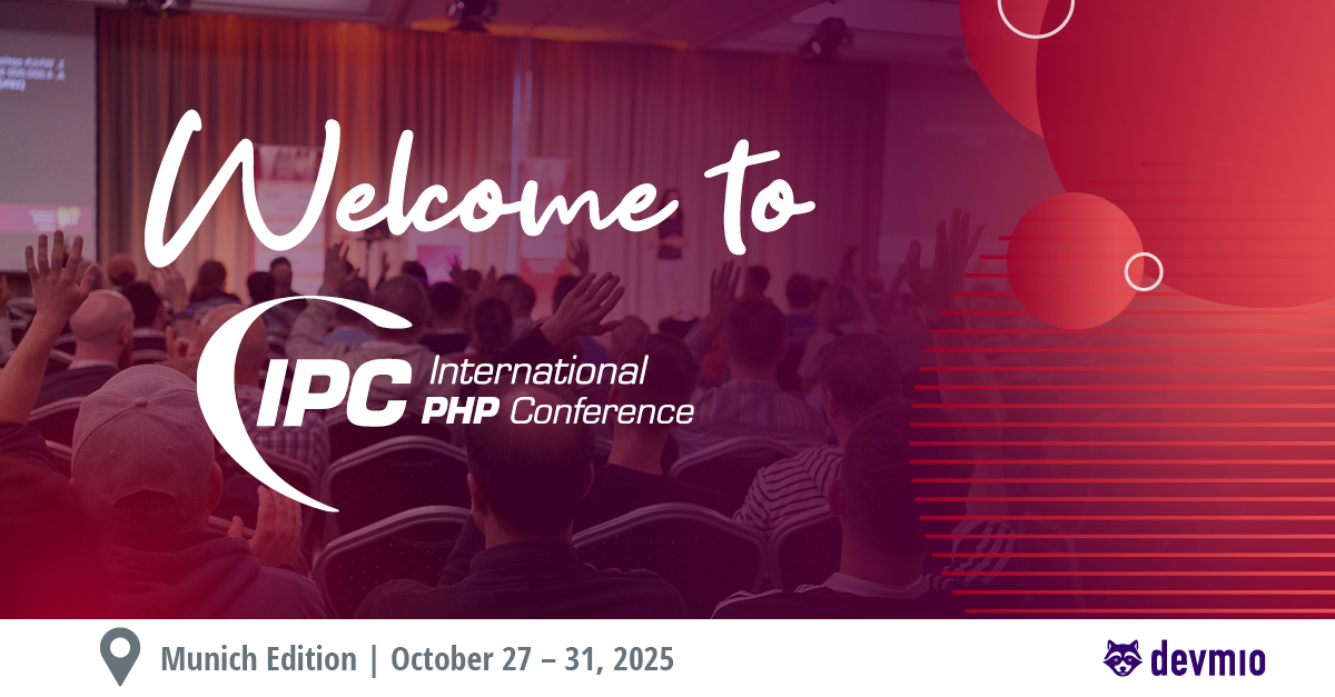 phpconference's tweet image. 🚀 #IntPHPcon Munich starts NOW!
5 days of PHP power 💪

✨ Inspiring talks
🛠 Hands-on workshops
🤝 Community connections

🎟 Tickets still available!
🔗 Program: phpconference.com/munich/program…

📍 Oct 27–31 | Munich

#PHP #phpconference #Developers