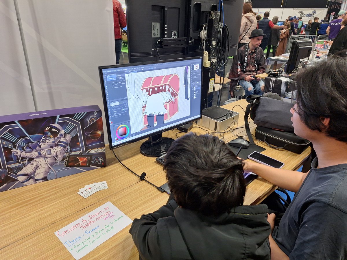 XPPentablette's tweet photo. Coucou tout le monde ! 🤗🤗
XPPen était à Bourg-en-Bresse pour le Hashtag Festival, vous avez essayé les tablettes graphiques XPPen ? 👀❤️
#XPPen #Artist16Pro #Artist122nd #hashtagfestival #atelierdessin #workshop #comics #fanart #XPPenartiste #jeunetalent https://t.co/vfvhvk6uy3