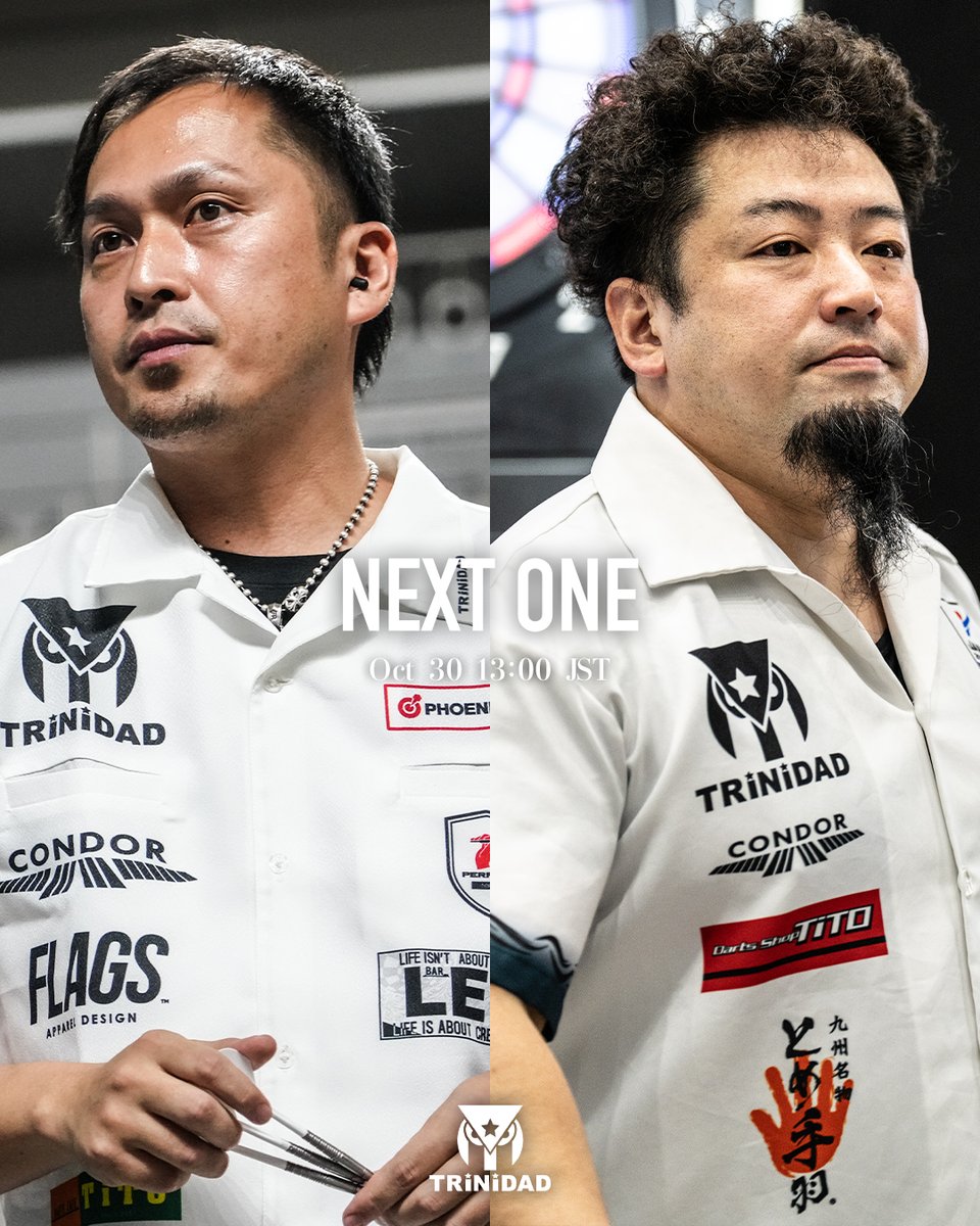 Trinidad_darts's tweet photo. NEXT ONE...
#正津貴之 #COTTO
#城野弘樹 #JOHN
#TRiNiDAD
@The_Armor180
@H_JOHN_TRINIDAD https://t.co/jvePXb2Hu8