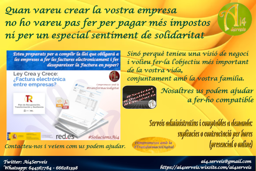 serveis38965's tweet image. No es tracta de comptabilitat creativa, sinó de que la comptabilitat reflecteixi el valor real dels actius i el patrimoni empresarial.
La visió fiscal no ens ha de fer perdre el valor real de la nostra empresa. #SolucionsAi4 #GestióEficient #Optimització #IndicadorsdeRendiment