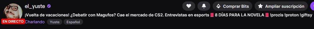Volvió el GOAT de los títulos de los streams. Volvió <a href="/el_yuste_/">Yuste</a>