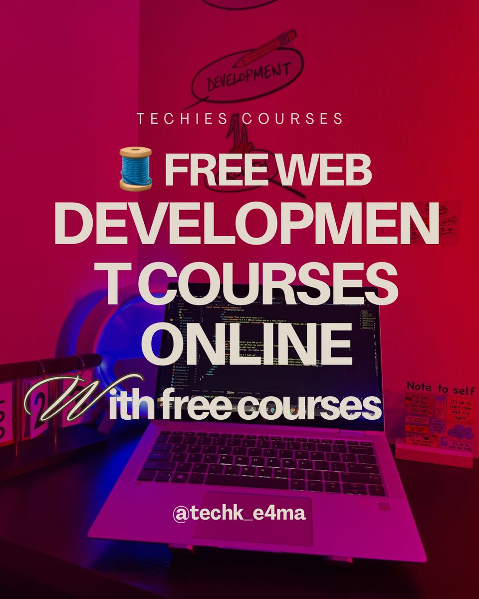 Techk_e4ma's tweet image. 🧵 A thread 
Looking to level up your web development skills without spending a dime? Here are some top websites with free courses .