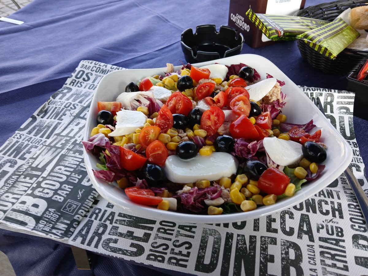 'I'm not very hungry. I'll just have a little salad' he says!! 🥵