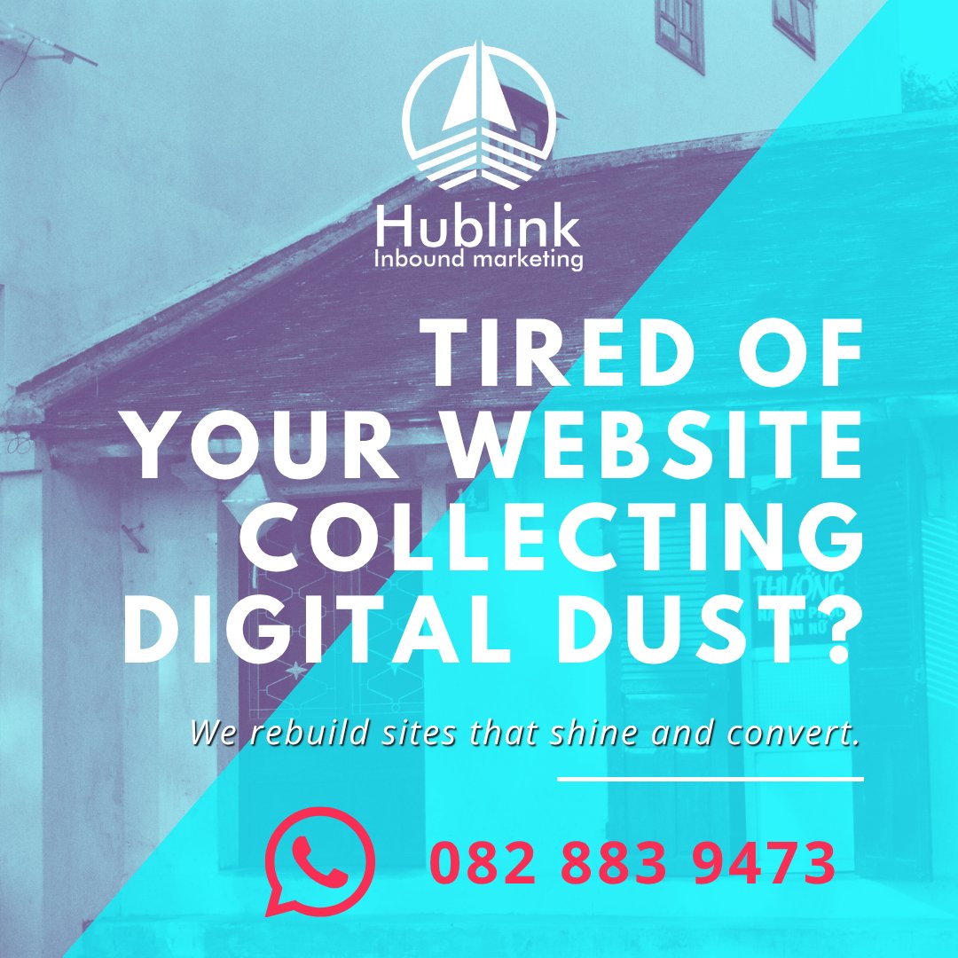 Hublink0603's tweet image. 💻 Website collecting dust?
✨ Get a sleek, fast site that turns clicks into clients!

👉 Refresh your site today: hublink.co.za
📞 010 040 8330 | WhatsApp 082 883 9473

#WebDesign #WebsiteRefresh #hublink