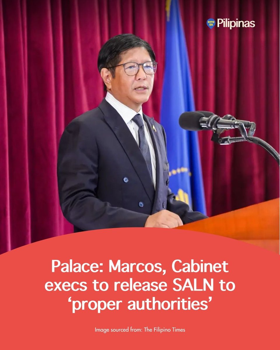ditosapinas1's tweet image. Malacañang said Marcos and his Cabinet will release their SALNs only to proper authorities.

Critics argue true transparency means making them public. | via Inquirer

#SALN #TransparencyPH #Accountability #DSP #DitoSaPilipinas