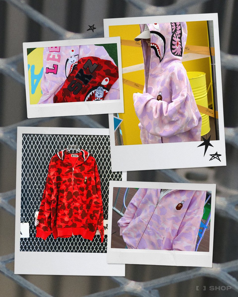 A BATHING APE® × Stray Kids 23cm STRAY KIDS x A BATHING APE® coming your way! See the collection in