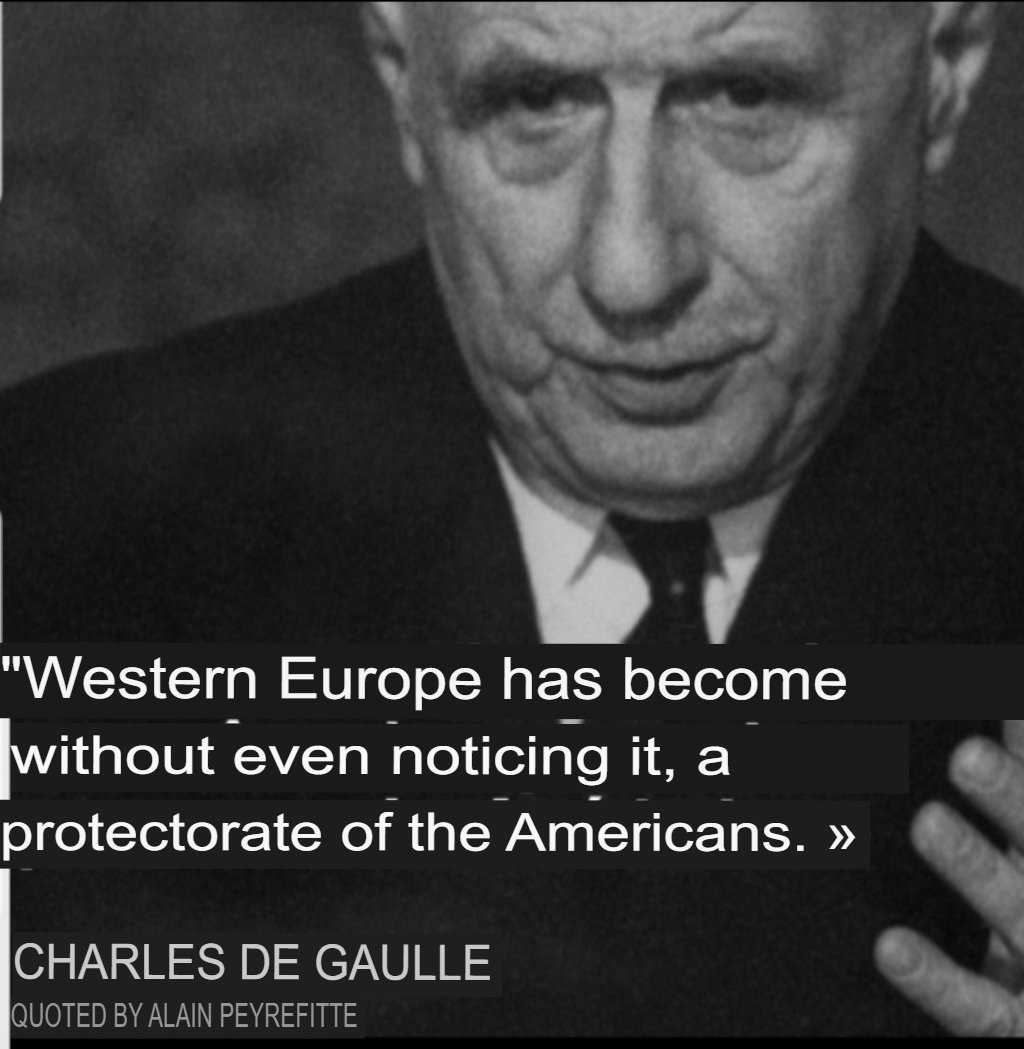 <a href="/Kathleen_Tyson_/">Kathleen Tyson</a> Charles de Gaulle "The truth is that the US will end up being hated by everyone, even by their most unconditional allies. US supremacy is a huge global danger. The Americans have infiltrated all the propaganda organs &amp; the parties. They have infiltrated the political structures."