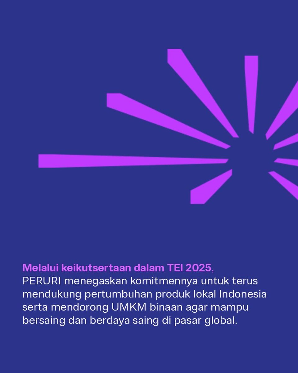 ayudaayudi's tweet photo. Dukung UMKM ke panggung dunia, UMKM binaan PERURI, Tina Tani dan Koffie Kawan tampil di Trade Expo Indonesia (TEI) 2025.

#PerusahaanTeknologiHighSecurity #InnovationforASovereignFuture #KemajuanBerdaulat #InovasiKeamananTinggi #PeruriGovTechIndonesia #TrusteeOfSovereignty https://t.co/dBd73aDhbu