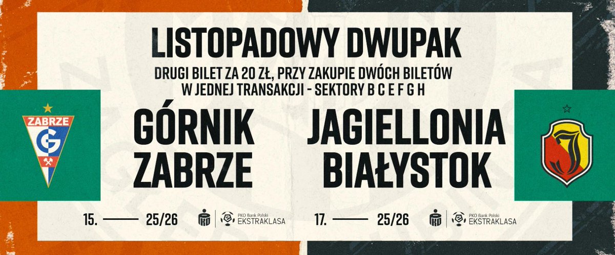 krymi92's tweet photo. #ZAGGOR
#ZAGJAG

Dwa najbliższe mecze u siebie gramy z liderem i wiceliderem.

Przy zakupie biletu na #ZAGGOR bilet na #ZAGJAG za 20zł!

Chyba nie chcesz ominąć takich spotkań na Zagłębie Arena? 

#TwitterZL lecimy z #DychaNaZagłębiu ! https://t.co/Ppsx4keSoA